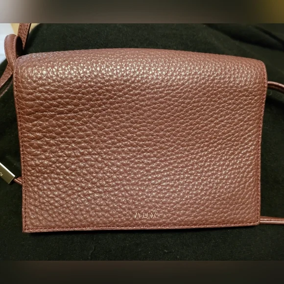 Aritzia Burgundy Auxiliary Leather Purse
